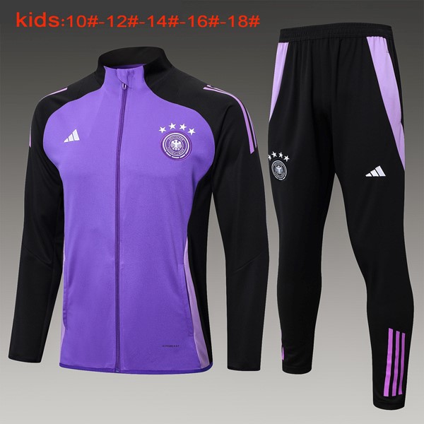 Niños Chandal Alemania 2024-25 Purpura Negro 3